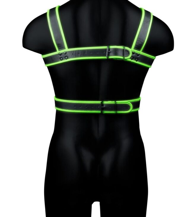 Body Harness - Glow in the Dark - Neon Green/Black - L/XL