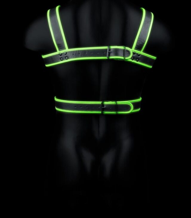 Body Harness - Glow in the Dark - Neon Green/Black - L/XL