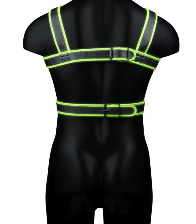 Body Harness - Glow in the Dark - Neon Green/Black - S/M