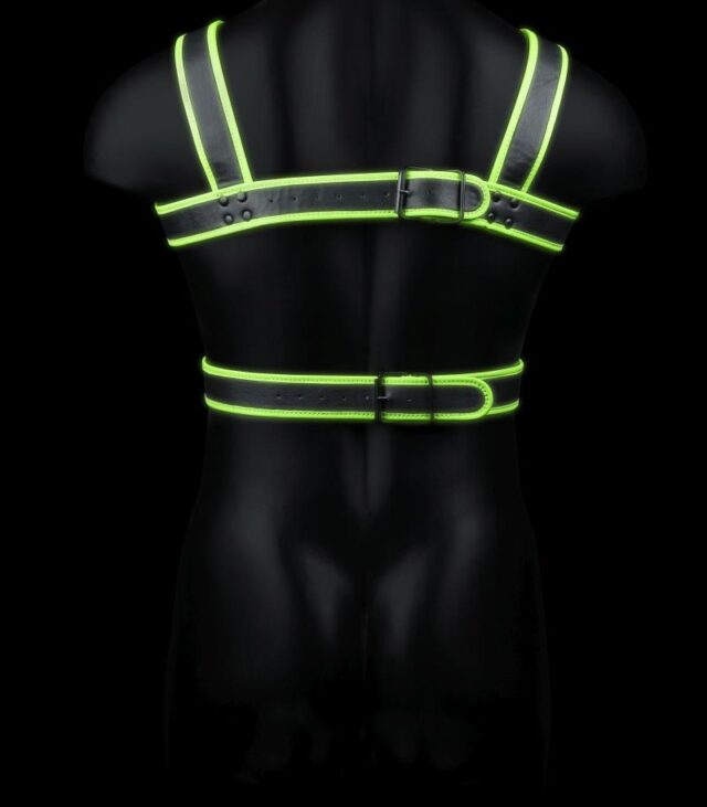 Body Harness - Glow in the Dark - Neon Green/Black - S/M