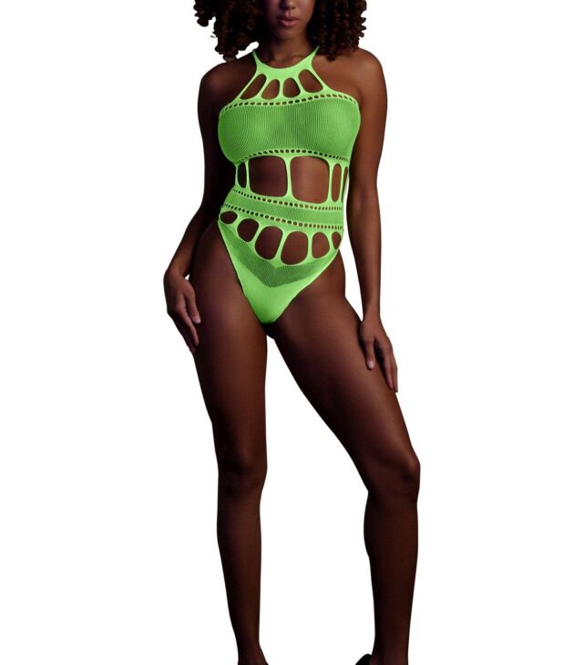 Body with Grecian Neckline - Neon Green - XS/XL