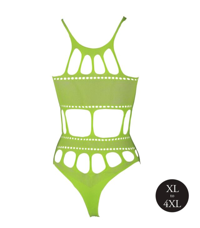 Body with Grecian Neckline - Neon Green - XL/XXXXL