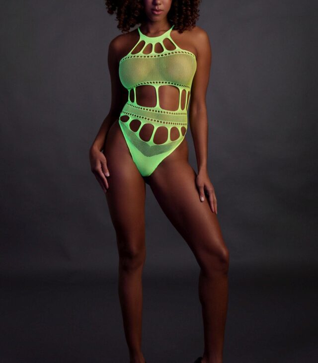 Body with Grecian Neckline - Neon Green - XS/XL