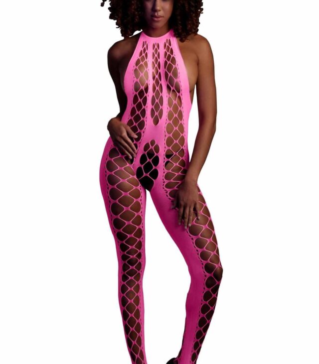 Bodystocking with Halterneck - Pink - XS/XL