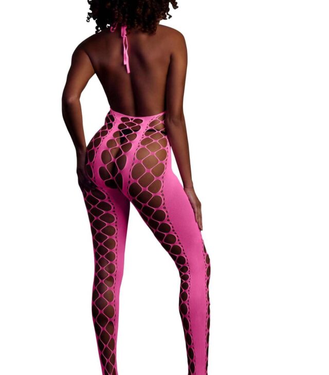 Bodystocking with Halterneck - Pink - XS/XL