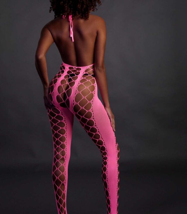 Bodystocking with Halterneck - Pink - XS/XL