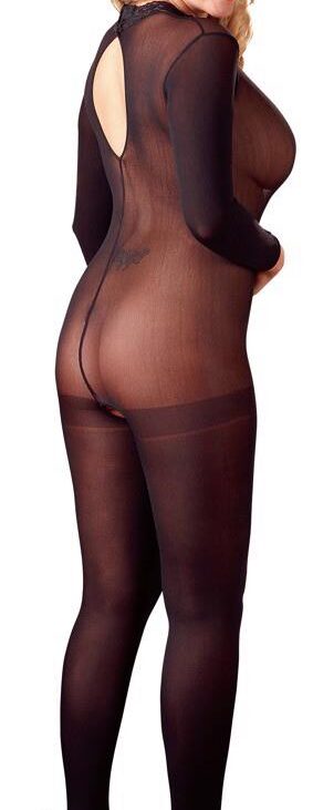 Kuszące bodystocking prześwitujący do seksu XL/2XL