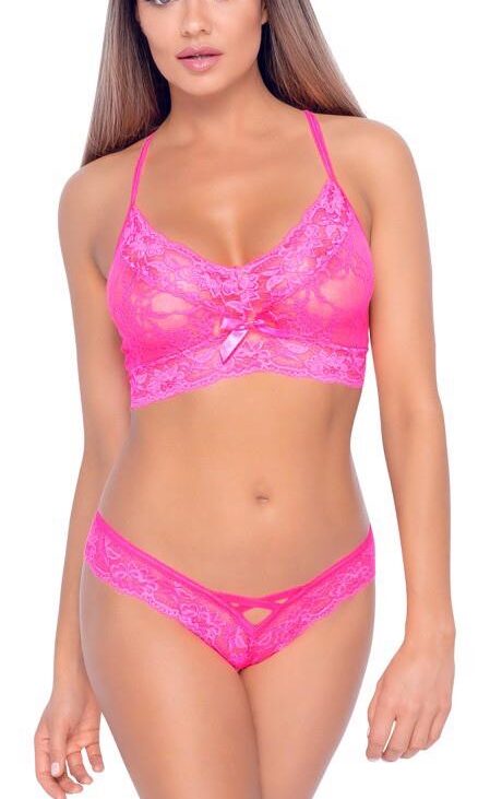 Bra and Briefs pink L/XL