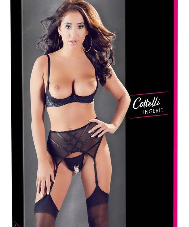 Shelf Bra Suspender Set 80C/L