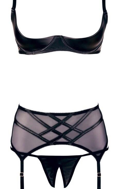 Shelf Bra Suspender Set 80C/L