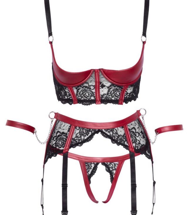 Shelf Bra Set black/red L