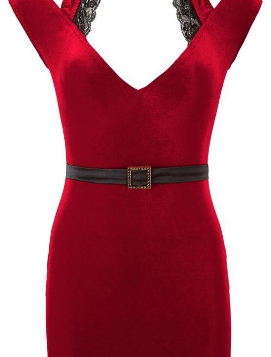 Velvet Dress red S