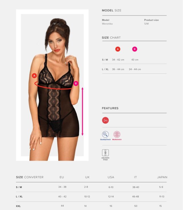 Komplet sex koszulka stringi obsessive lucita l/xl