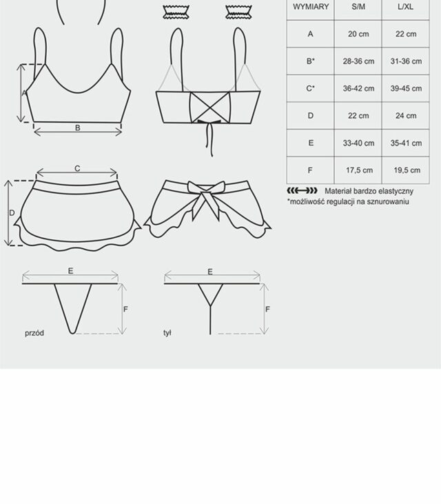 Erotyczne przebranie pokojówka strój obsessive s/m