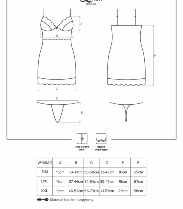 Erotyczna koszulka stringi sex komplet lovica l/xl