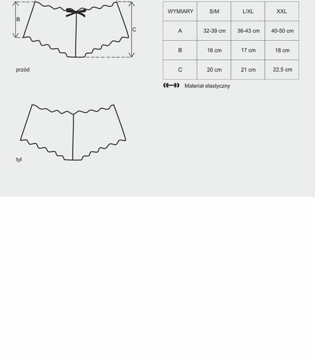 Szorty erotyczne kuszące koronkowe obsessive xxl