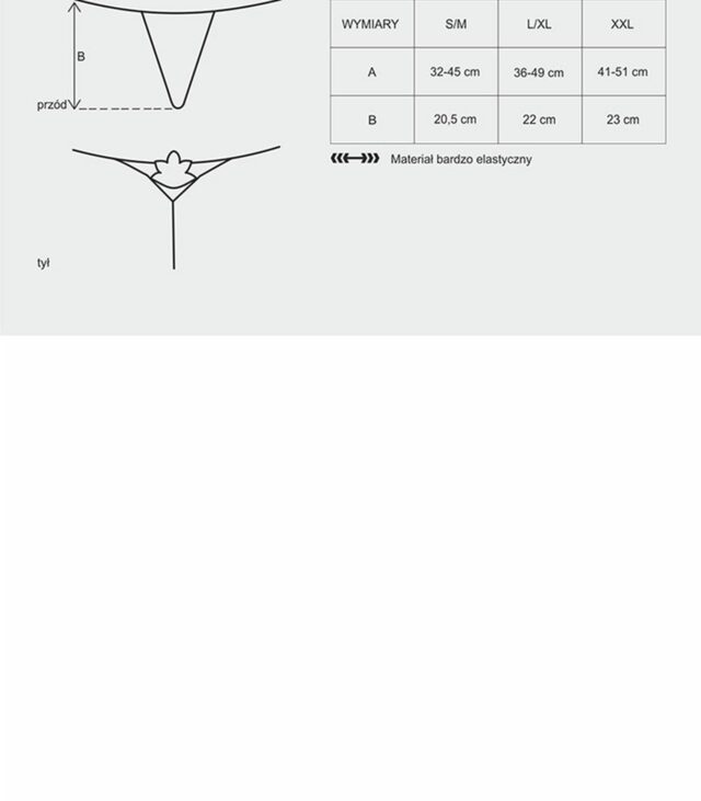 Stringi haft przejrzysta siateczka obsessive s/m