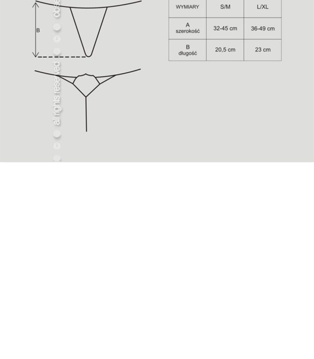 Stringi haft przejrzysta siateczka obsessive l/xl