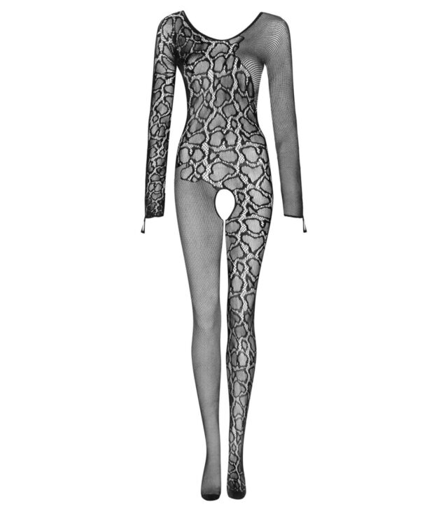 Bodystocking wężowy wzór seks otwarty krok S/M/L