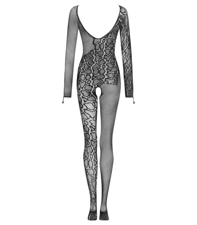 Bodystocking wężowy wzór seks otwarty krok S/M/L