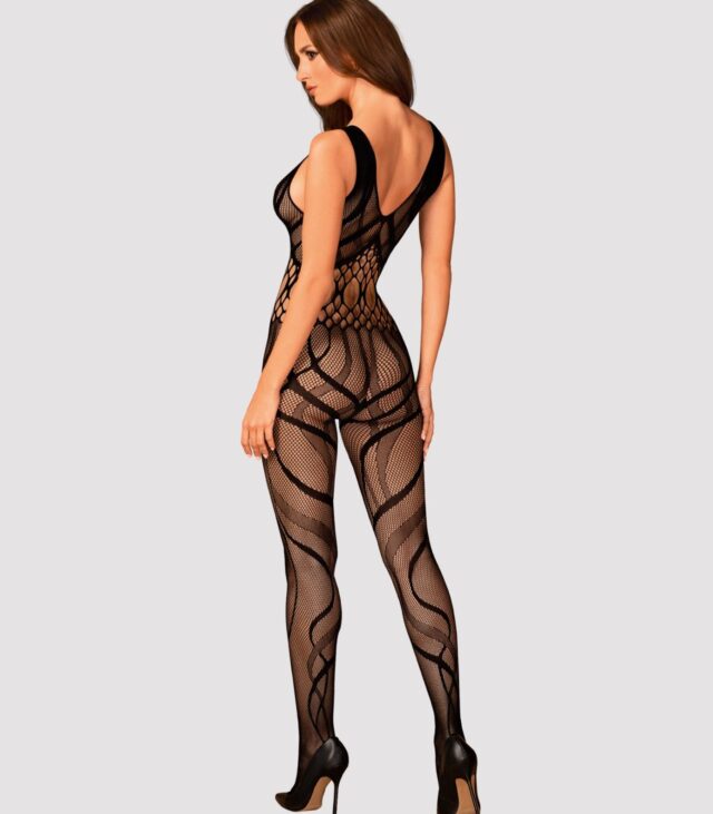 Bodystocking seksowny otwarty krok siateczka S/M/L