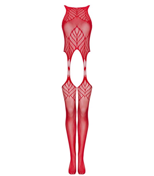 Koronkowe bodystocking erotyczny czerwone XL/XXL