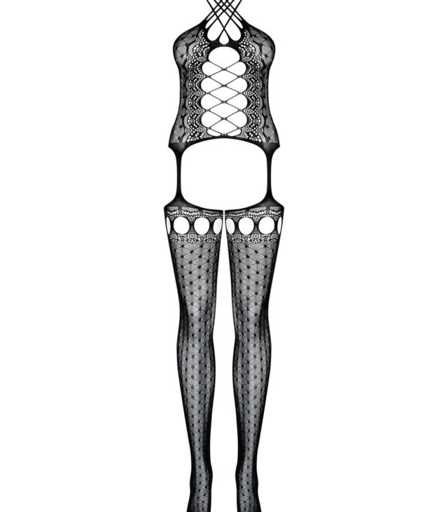 Geometryczne bodystocking siateczka obsessive sml