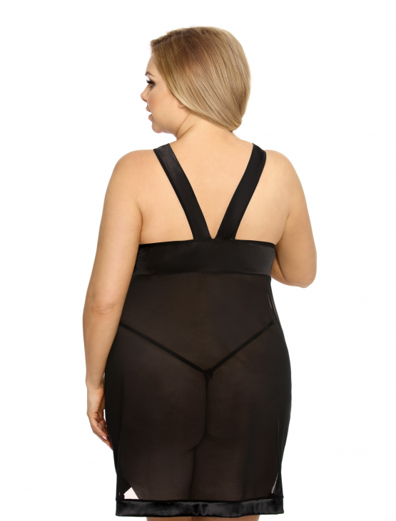 Samara black chemise L+ ( czarna halka )