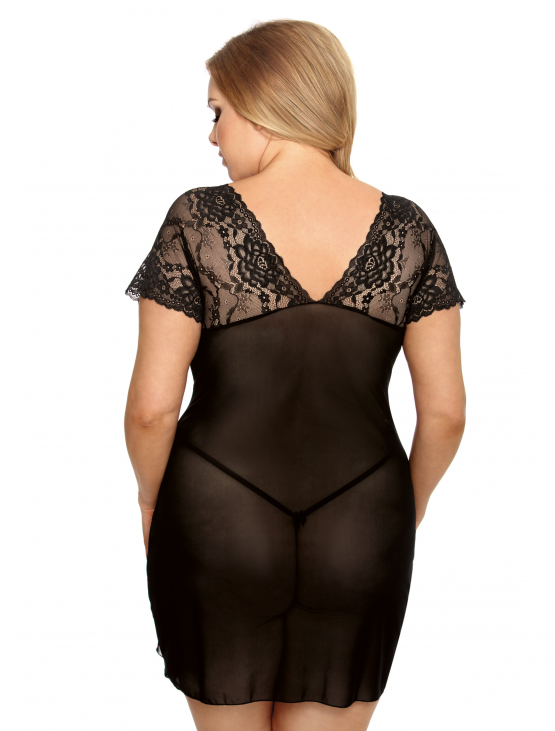 Marina black chemise L+ ( czarna halka )