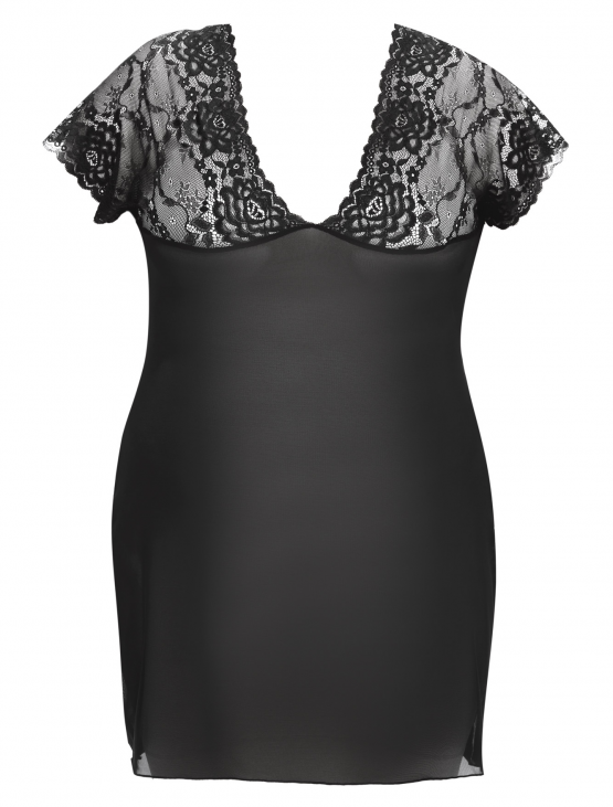 Marina black chemise L+ ( czarna halka )