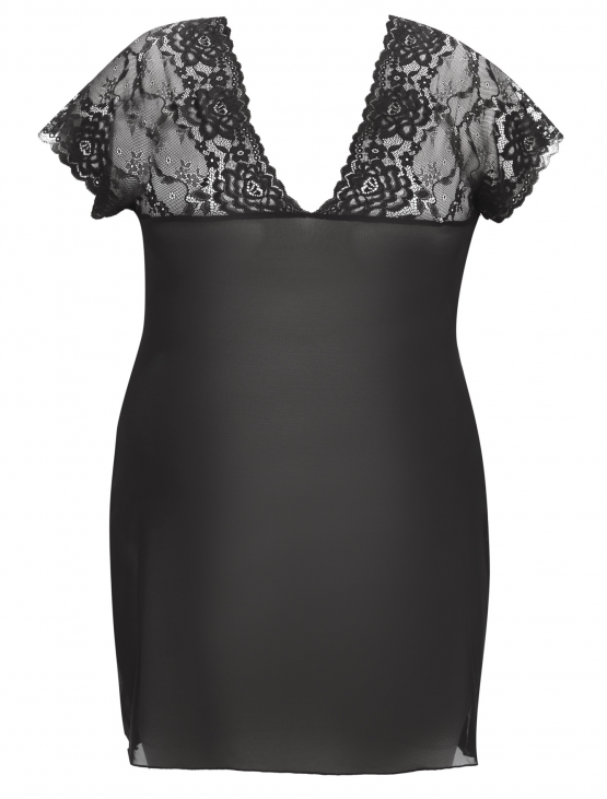 Marina black chemise L+ ( czarna halka )