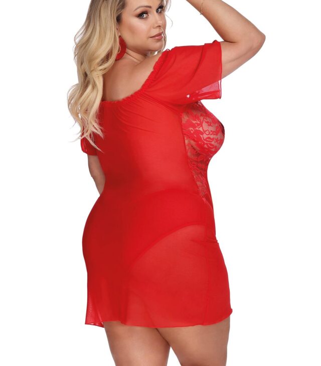 CAMARI RED (CHEMISE/HALKA) L+