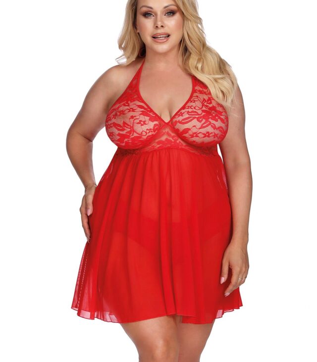 PANDORA RED ( CHEMISE/HALKA ) XL+