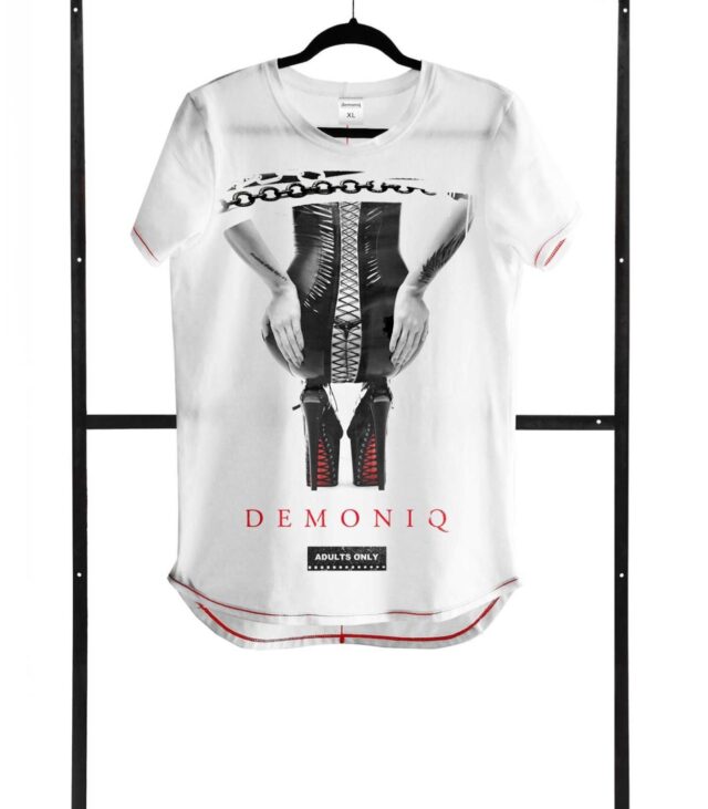 T-shirt men white L fashion