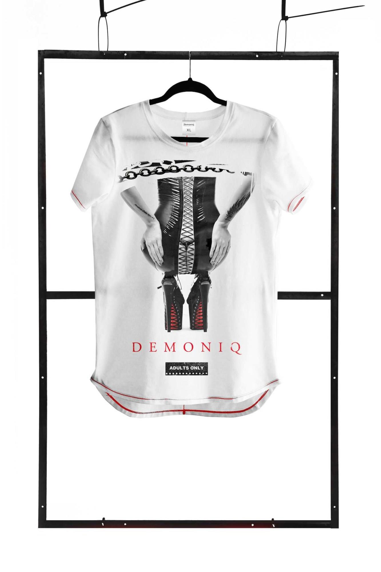 T-shirt men white L fashion