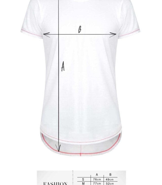 T-shirt men white L fashion