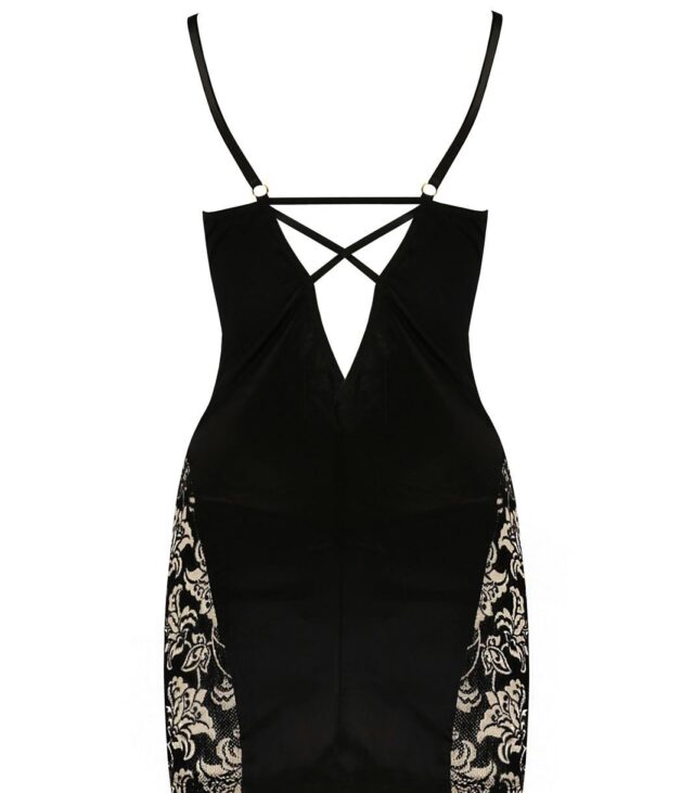 Bielizna-VICTORIA CHEMISE black L/XL - Casmir