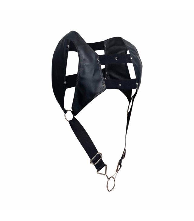 DNGEON Top Cockring Harness Black