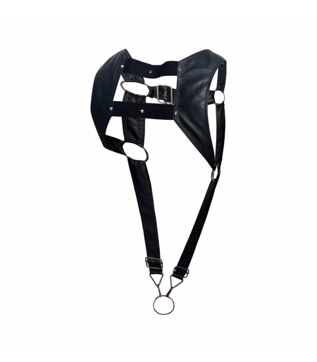 DNGEON Top Cockring Harness Black