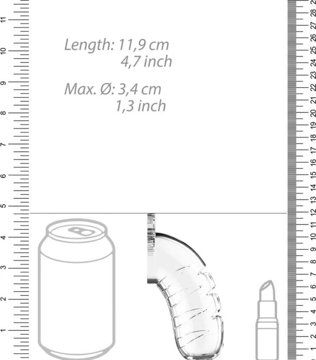 Klatka na penisa z rozszerzaczem cewki 11,5 cm - Chastity Urethral