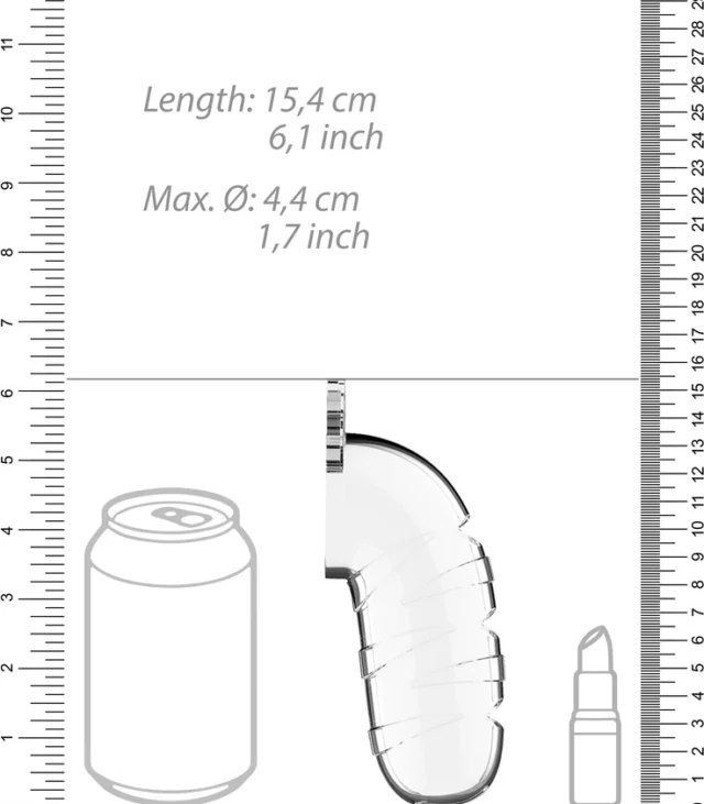 Klatka na penisa z rozszerzaczem cewki 14 cm - Chastity Urethral