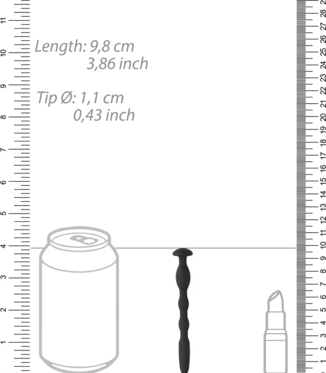 Silikonowa cewka moczowa prążkowana 11mm Ouch! by shots