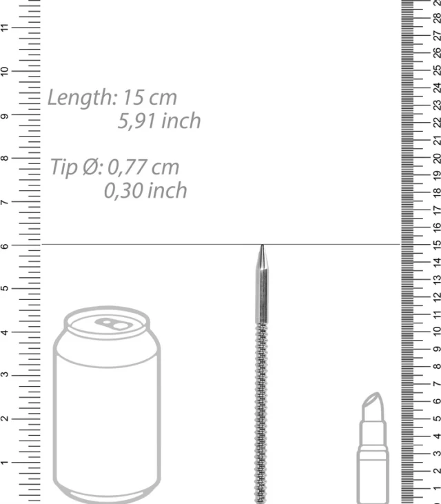 Cewka ze stali nierdzewnej prążkowana 8mm Ouch! by shots