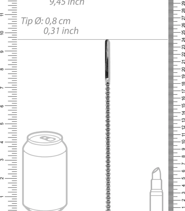 Cewka ze stali nierdzewnej prążkowana 8mm Ouch! by shots