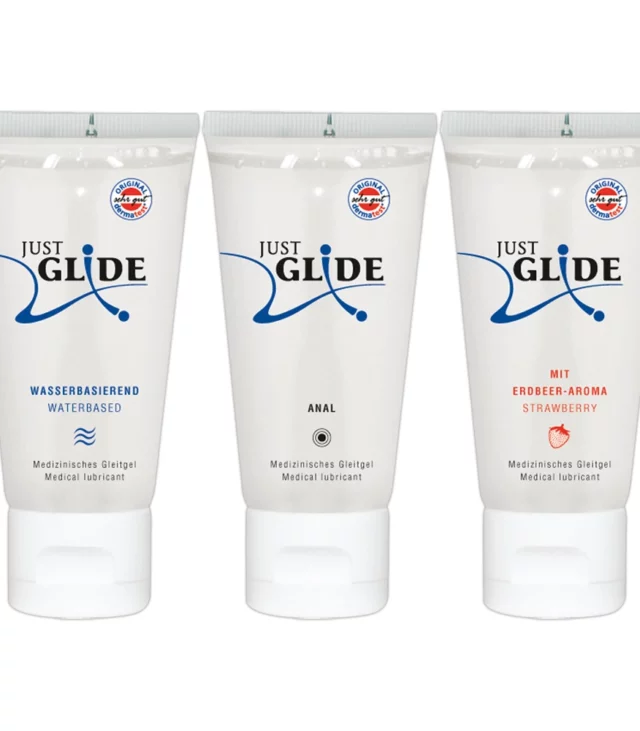 Just Glide - Zestaw 3x50 ml Lubrykant Analny Wodny I Do Zabawek Erotycznych