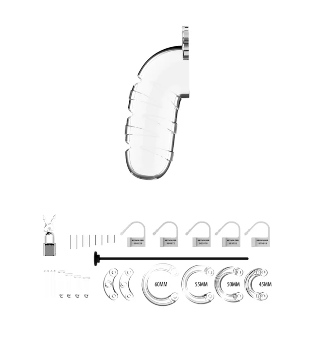 Klatka na penisa z rozszerzaczem cewki 14 cm - Chastity Urethral