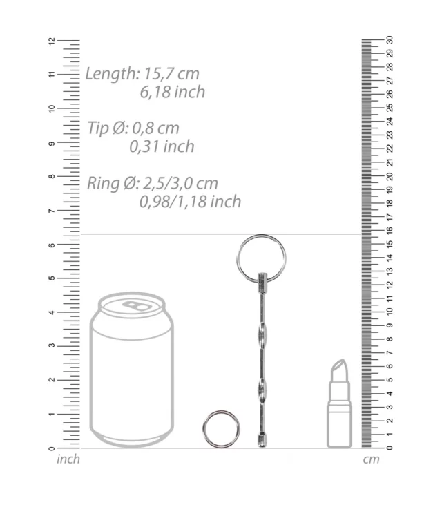 Stymulator do cewki moczowej - 0.3 / 8 mm Ouch! by shots