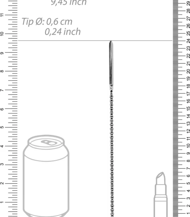 Cewka ze stali nierdzewnej prążkowana 6mm Ouch! by shots