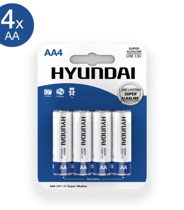 Hyundai - Baterie Super Alkaline AA Batteries 4 szt