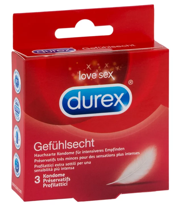 Durex - Prezerwatywy Lateksowe Zbiorniczek 3szt